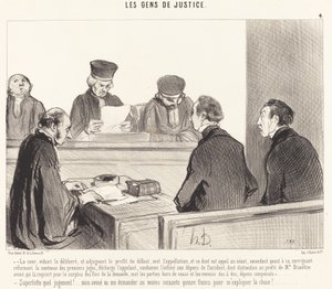 Mahkeme, müzakereyi boşaltıyor... by Honoré Daumier