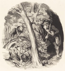 Ormanda Karşılaşma by Honoré Daumier
