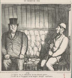 Bu beyefendinin yüzü zar zor akla geliyor... by Honoré Daumier