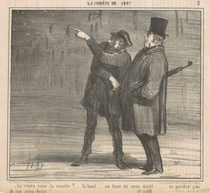 Kuyruklu yıldızı görüyor musun? ... by Honoré Daumier