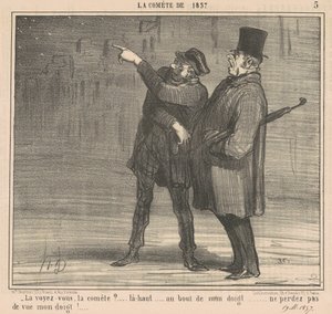 Kuyruklu yıldızı görüyor musun? ... Yukarıda ... by Honoré Daumier