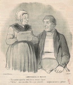 evlilik yıldönümü by Honoré Daumier