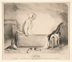 Sıcak Banyo. Vay be! by Honoré Daumier