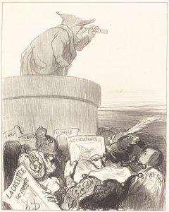 Siyasi ufku düşünen Anayasa by Honoré Daumier