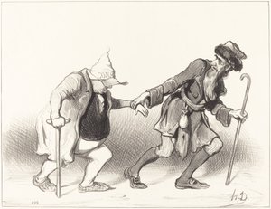 Anayasal ve Gezici Yahudi by Honoré Daumier