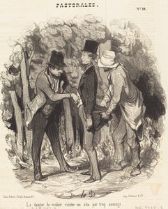 Çok vahşi bir siteyi ziyaret etmenin tehlikesi... by Honoré Daumier