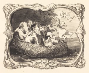 terk edilmiş yuva by Honoré Daumier