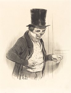 Kapıcı turda... by Honoré Daumier