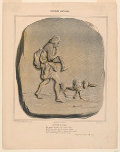 Odysseus'un Dönüşü, Antik Tarihten 7. levha by Honoré Daumier