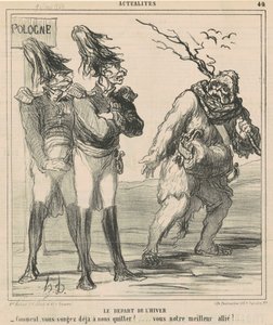 kışın başlangıcı by Honoré Daumier