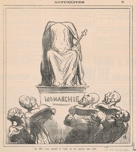 Sorun, üzerine kafa koymaya gelince by Honoré Daumier