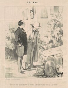 Kocası bezine bakmamızı istiyor... by Honoré Daumier