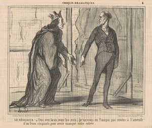sahne yöneticisi by Honoré Daumier