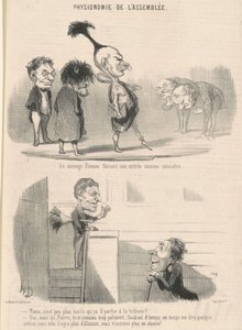 Vahşi bineau girişini yapıyor by Honoré Daumier