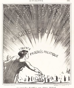 Gerçek havai fişek liberal olmaktır by Honoré Daumier
