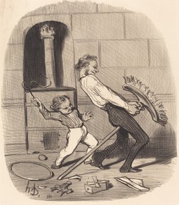 Binicilik dersi, lise by Honoré Daumier