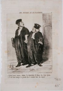 Avukatlar ve Davacılar- Sonunda! Mal ayrılığımız var by Honoré Daumier