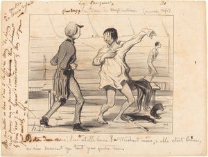 Les Bains yirmi santimde, yeni tarz by Honoré Daumier