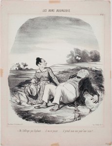 Les Bons Bourgeois- Onu korkutma Eudoxie by Honoré Daumier