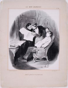 Les Bons Bourgeois- Gazete çok ilginç olduğunda by Honoré Daumier