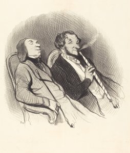 Hadchid Sigara İçenler by Honoré Daumier