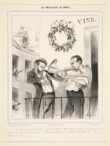 Paris Müzisyenleri: Ton, ton, ton by Honoré Daumier