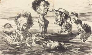 Seine Tritonları by Honoré Daumier