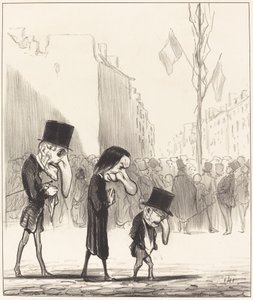 Üç Küçük Aziz by Honoré Daumier