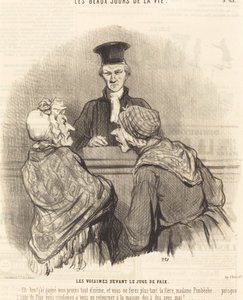Sulh Hakimi huzurunda Komşular by Honoré Daumier