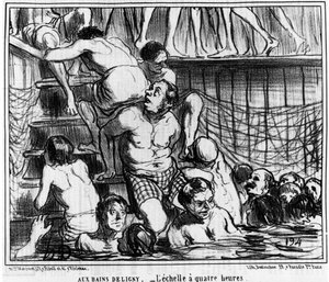 Les bains Deligny - Dört saatlik ölçek: Honore Daumier