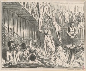 Dört kuruşluk banyolar by Honoré Daumier