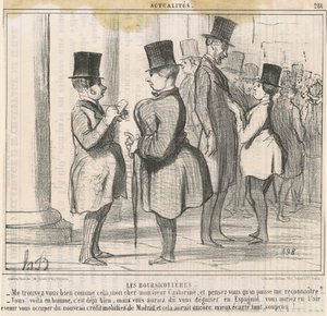 Borsacılar. beni iyi buluyormusun... by Honoré Daumier