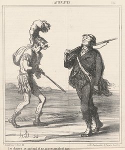 Avlar... Birbirinize benzemeyin by Honoré Daumier