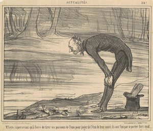 M. Coste, ateş ederek bunu fark etti. by Honoré Daumier