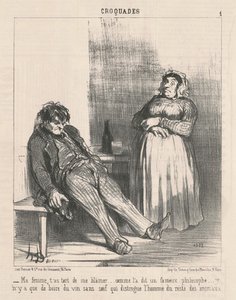 Karım, beni suçlamakta haksızsın... by Honoré Daumier