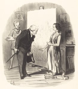 Hanımefendi, onur bende! by Honoré Daumier