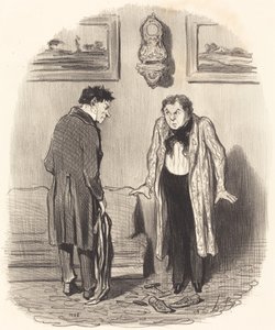 Ama sana ayaklarımı hareket ettiremediğimi söylediğimde... by Honoré Daumier