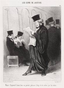 Maitre Chapotard kendini övüyor... by Honoré Daumier