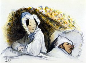 Barrias tarafından Victor Hugo anıtının açılışı, Paris, 17 Ocak by Honoré Daumier