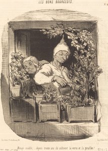 Ev modeli... by Honoré Daumier
