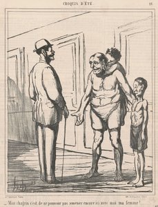 Benim hüznüm yapamamak... by Honoré Daumier