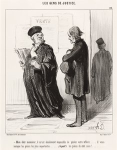 Sevgili efendim... davanızı savunmak imkansız by Honoré Daumier
