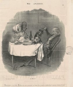 Mösyö canavarına sahip, Madam onun hayvanı... by Honoré Daumier