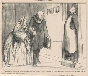 Bay kapıcı, akşam gidiyor by Honoré Daumier