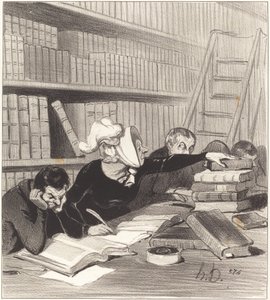 Efendim, sizi biraz rahatsız ettiysem özür dilerim... by Honoré Daumier