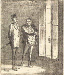 Efendim burada iyi olacak... by Honoré Daumier