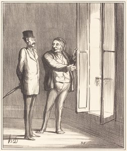 Efendim burada iyi olacak... by Honoré Daumier