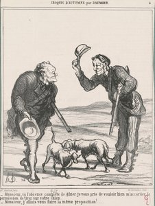 Efendim, tam yokluk göz önüne alındığında... by Honoré Daumier