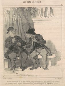 Mossieu Rabourdeau ... Artık seninle siyaset konuşmayacağım .. by Honoré Daumier