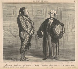 Mossieu, hizmetinden ayrılıyorum... by Honoré Daumier